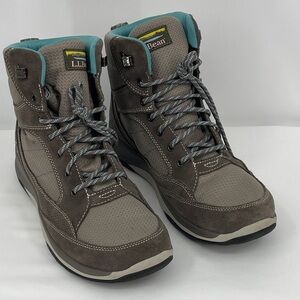L.L. Bean WOMENS SIZE 11M  Brown and Gray HIKING BOOTS WATERPROOF INSULATED